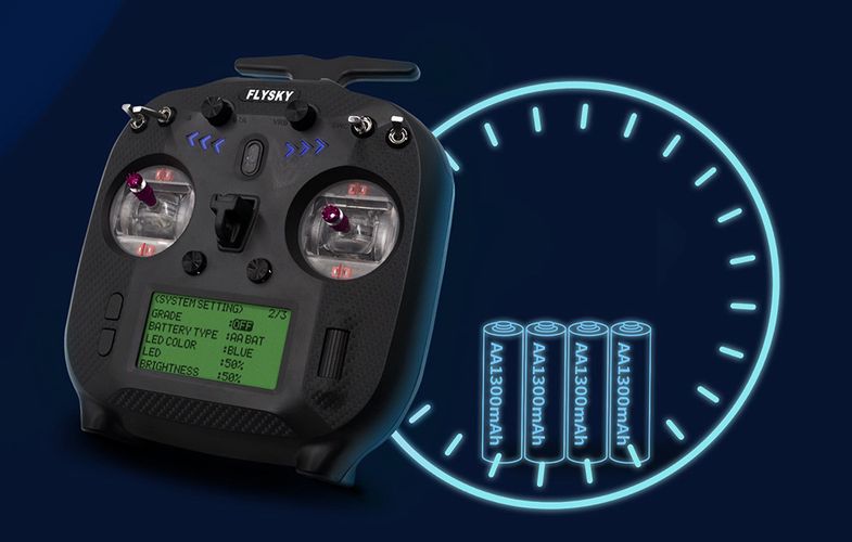 Flysky Transmitter FS-ST8 + Receiver SR8 Set, 8 channels AFHDS 3, FlySky FS-ST8 + SR8