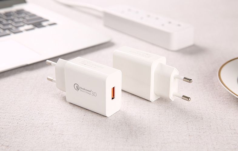 Foneng EU13 18W Wall Charger + USB to USB-C Cable, 3A (White), Foneng EU13 Type-C