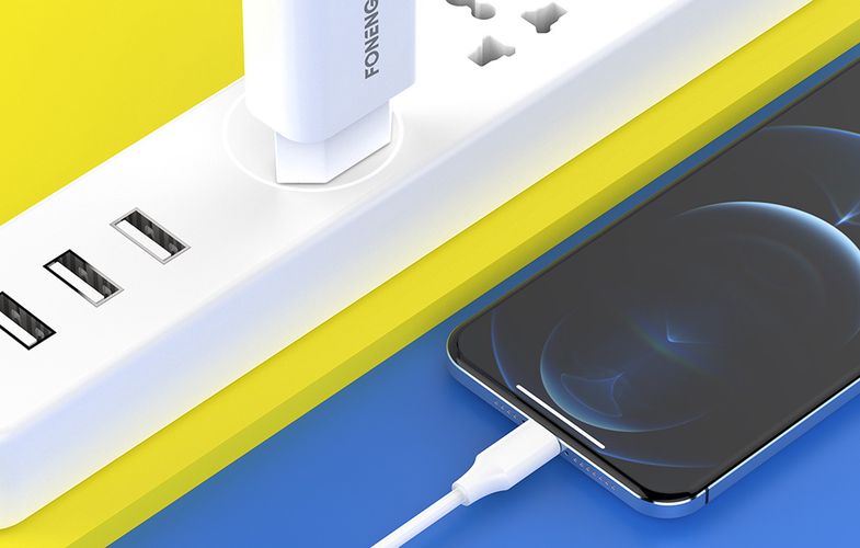 Fast charger Foneng 1x USB EU43 10.5W + USB Lightning cable, Foneng EU43 iPhone