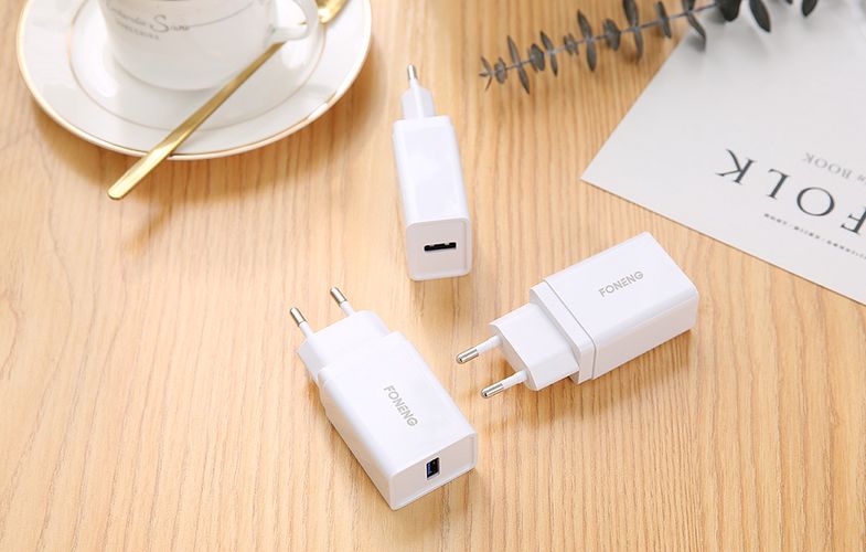 Fast charger Foneng 1x USB K300 18W + USB to USB-C cable, Foneng K300 Type-C