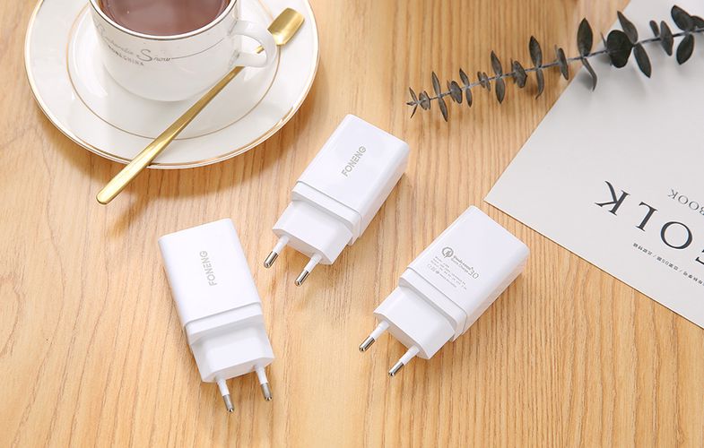 Fast charger Foneng 1x USB K300 18W + USB to USB-C cable, Foneng K300 Type-C