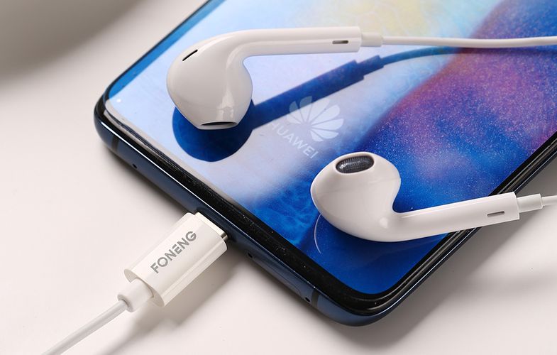 In-ear headphones, wired Foneng T15, USB-C, 1.2m (white), Foneng T15 Type-C / White
