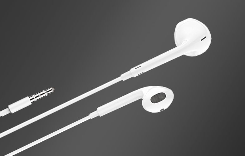 In-ear headphones, wired Foneng T34, mini jack 3.5mm, remote control (white), Foneng T34 White