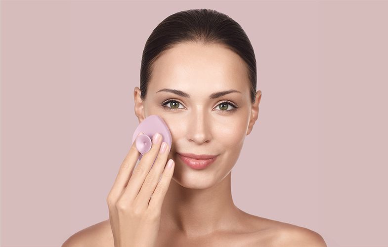 Facial Cleaning Brush 4in1 with Handle Geske with APP (pink), Geske GK000038PK01