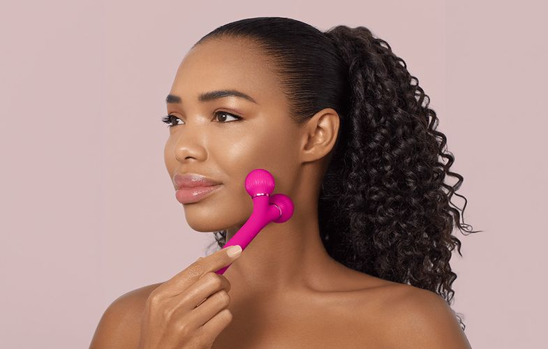 Sonic Facial Roller 4in1 Geske with APP (magenta), Geske GK000040MG01