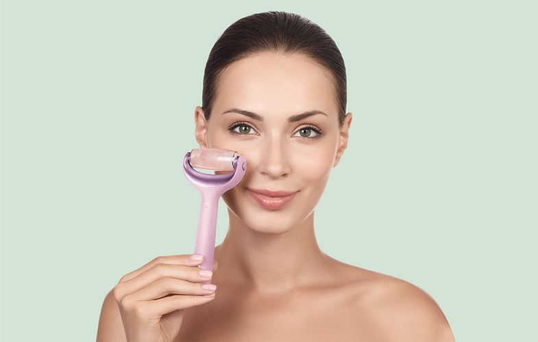 MicroNeedle Face&Body Roller 9in1 Geske with APP (pink), Geske GK000042PK01