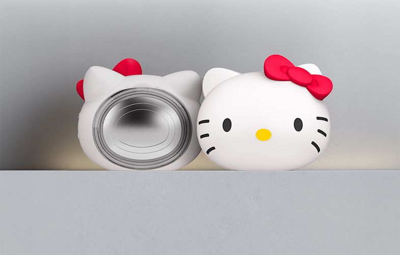 Sonic Facial Massager Warm & Cool 8 in 1 Geske with APP (Hello Kitty starlight), Geske HK000001ST01
