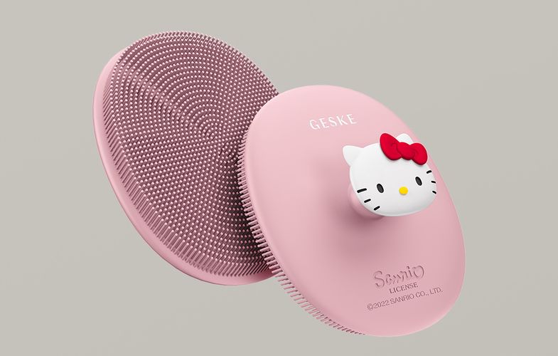 Facial Cleaning Brush 3in1 with handle Geske with APP (Hello Kitty pink), Geske HK000052PI01