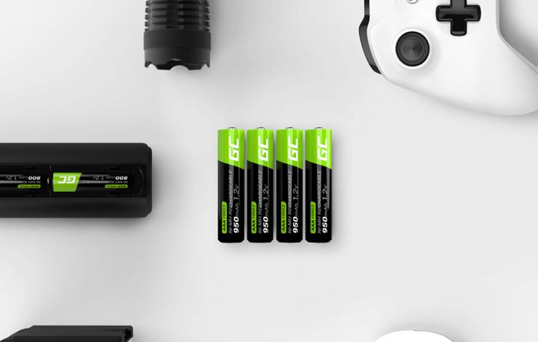 Green Cell Rechargeable Batteries Sticks 4x AAA HR03 950mAh, Green Cell GR03