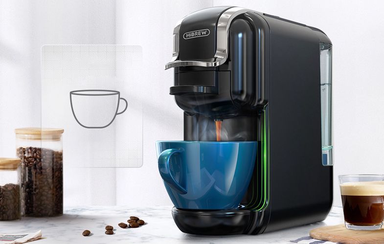 5-in-1 capsule coffee maker  HiBREW H2B (black), HiBREW H2B-black