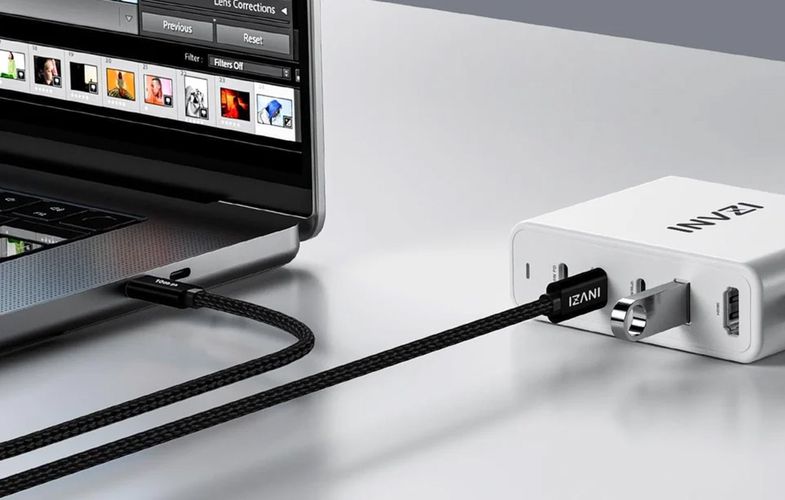 USB-C / USB 3.2 Gen2 Cable 100W 10Gbps, 2m (Black), INVZI CTC66FT