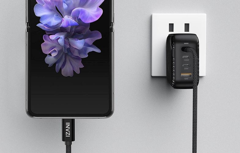 USB-C / USB 3.2 Gen2 Cable 100W 10Gbps, 2m (Black), INVZI CTC66FT