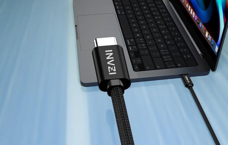 USB-C / USB 3.2 Gen2 Cable 100W 10Gbps, 2m (Black), INVZI CTC66FT