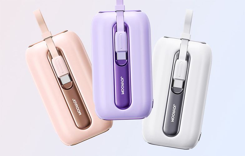 Powerbank Joyroom JR-L013 Colorful 10000mAh, 12W (Pink) 10 + 4 pcs FOR FREE, Joyroom 43760-uniw