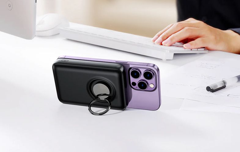 20W Magnetic PowerBank 10000mAh Joyroom JR-W050 (white), Joyroom JR-W050 White