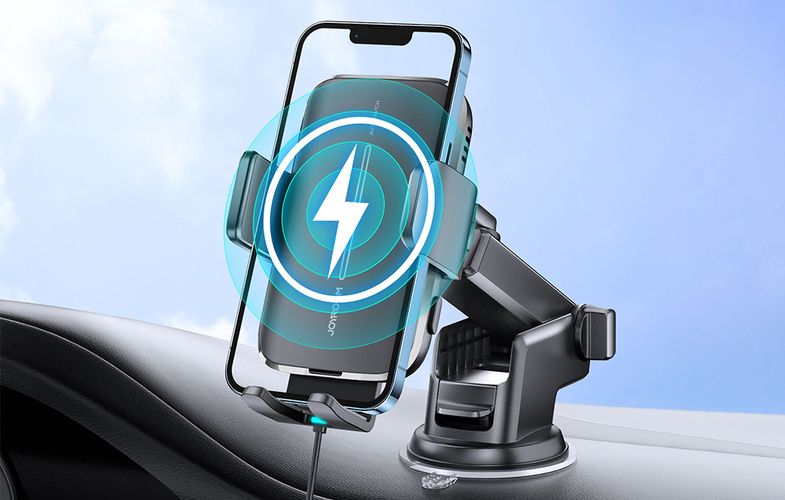 Car Dashboard Holder Joyroom JR-ZS245 with Qi Inductive Charger (Black), Joyroom JR-ZS245 Dashboard