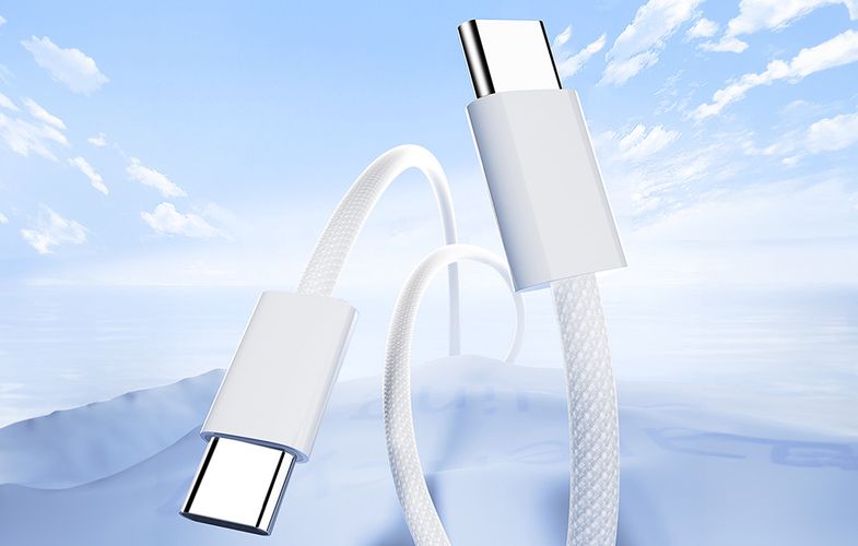 Joyroom S-A45 USB-C to USB-C cable, 60W, braided, 1m (white), Joyroom S-A45