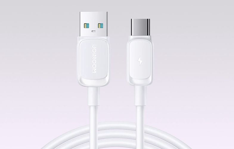 Cable S-AC027A14 USB to USB C / 3A/ 1,2m (white), Joyroom S-AC027A14 1.2m-Whit