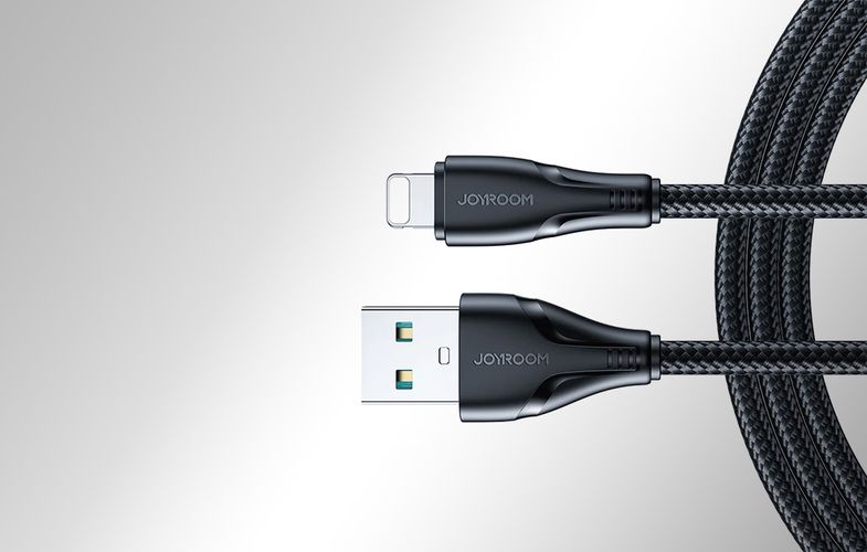 Cable USB Surpass / Lightning / 2m Joyroom S-UL012A11 (black), Joyroom S-UL012A11 2m Black