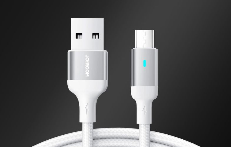 Cable to Micro USB-A / 2.4A / 1.2m Joyroom S-UM018A10 (white), Joyroom S-UM018A10 1.2m MW