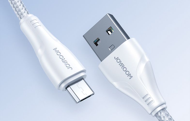 Cable to Micro USB-A / Surpass / 0.25m Joyroom S-UM018A11 (white), Joyroom S-UM018A11 0.25m Whi