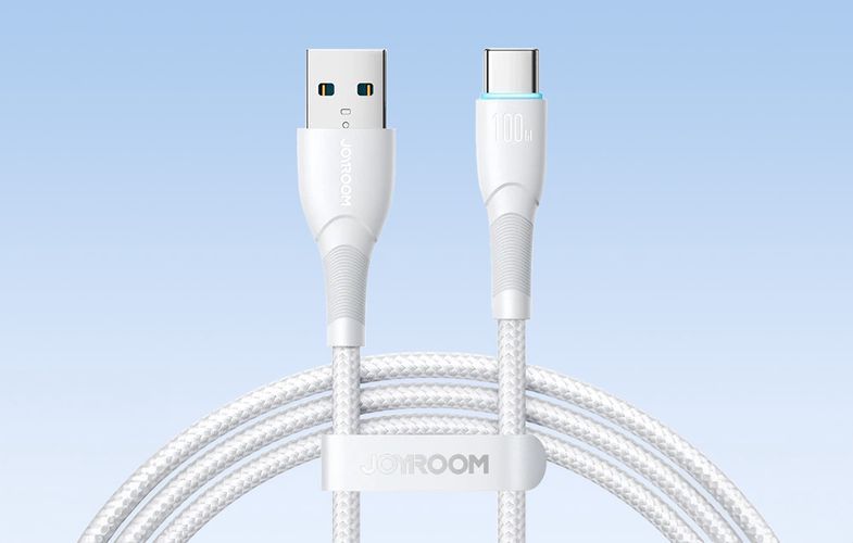 Cable Joyroom SA32-AC6 Starry USB to USB-C, 100W, 1m white, Joyroom SA32-AC6 1m Wh