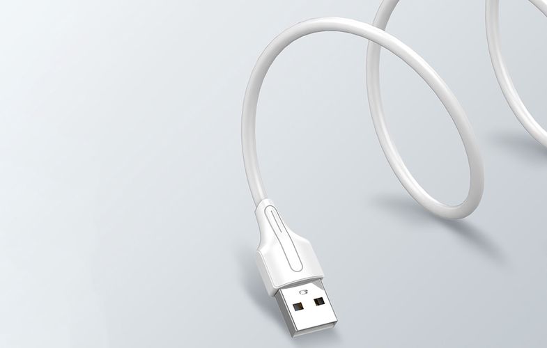 USB to Lightning cable LDNIO LS540, 2.4A, 0.2m (white), LDNIO LS540 lightning