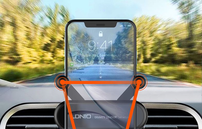 Car gravity holder LDNIO MG03 (black), LDNIO MG03