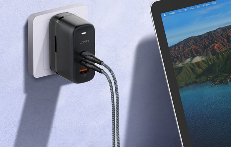 GaN Charger USB type-C LDNIO  65W black, LDNIO Q366