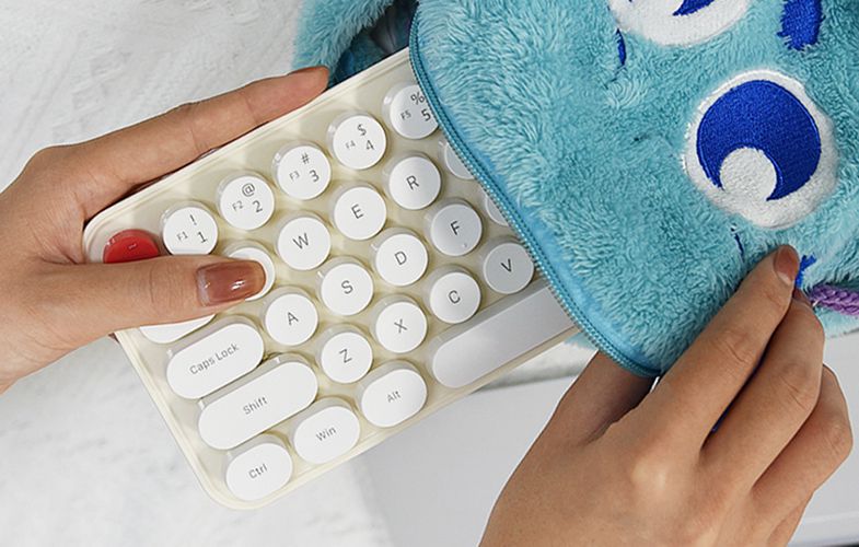 Wireless keyboard + mouse set MOFII Bean 2.4G (White-Beige), MOFII SMK-676367A WB