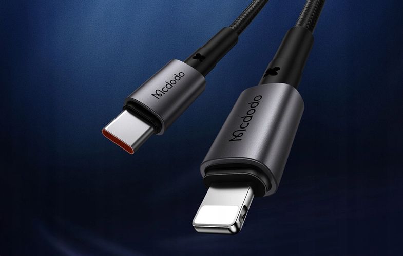 Cable USB-C to lightning Mcdodo CA-2851, 36W, 2m (black), Mcdodo CA-2851