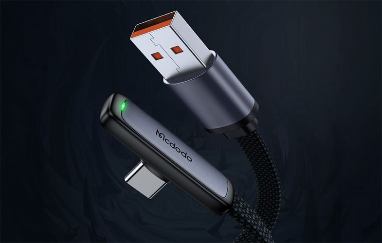 USB to USB-C cable Mcdodo CA-3340 6A 90 degree 1.2m, Mcdodo CA-3340