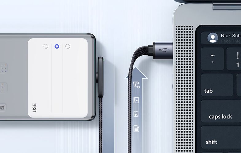 USB to USB-C cable Mcdodo CA-3340 6A 90 degree 1.2m, Mcdodo CA-3340