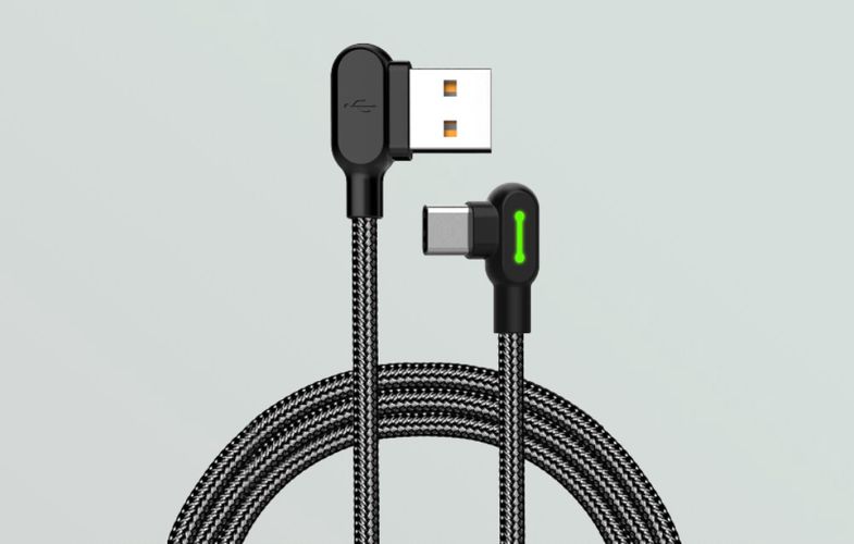 USB to USB-C cable Mcdodo CA-5280 LED, 0.5m (black), Mcdodo CA-5280