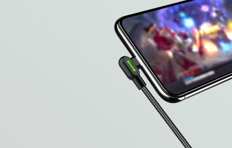 USB to USB-C cable Mcdodo CA-5280 LED, 0.5m (black), Mcdodo CA-5280