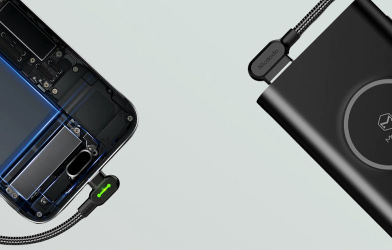 USB to USB-C cable Mcdodo CA-5280 LED, 0.5m (black), Mcdodo CA-5280