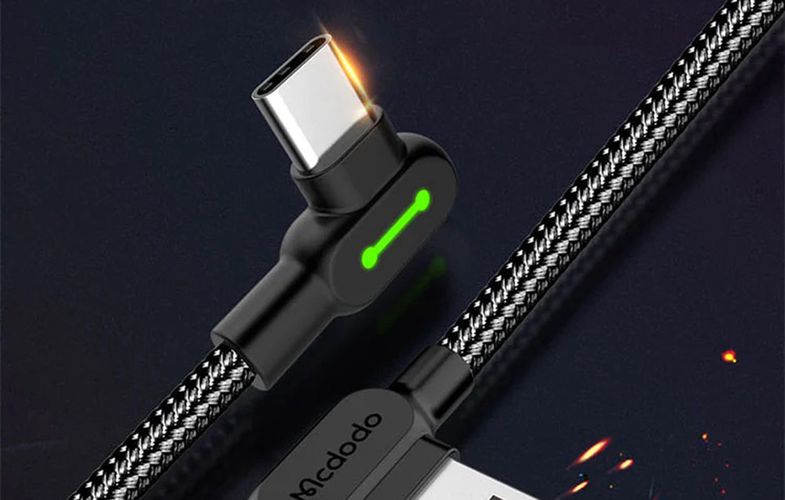 USB to USB-C cable Mcdodo CA-5280 LED, 1.8m (black), Mcdodo CA-5282