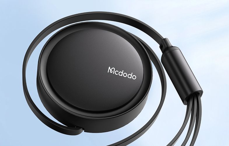 3in1 USB to USB-C / Lightning / Micro USB Cable, Mcdodo CA-7256, 3.5A, 1.2m (black), Mcdodo CA-7256