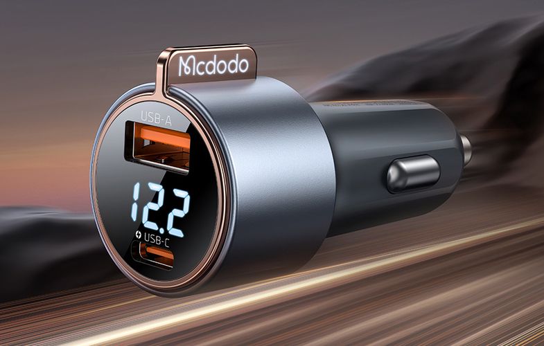 Mcodo CC-5670 75W Digital Display PD 1*USB-A 1*USB-C Car Charger, Mcdodo CC-3690