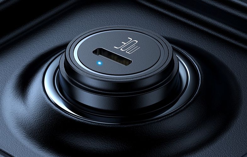 Car Charger McDodo CC-7493 65W With Mini White USB-C Cable With E-mark Chip 1m 100W (black), Mcdodo CC-7493