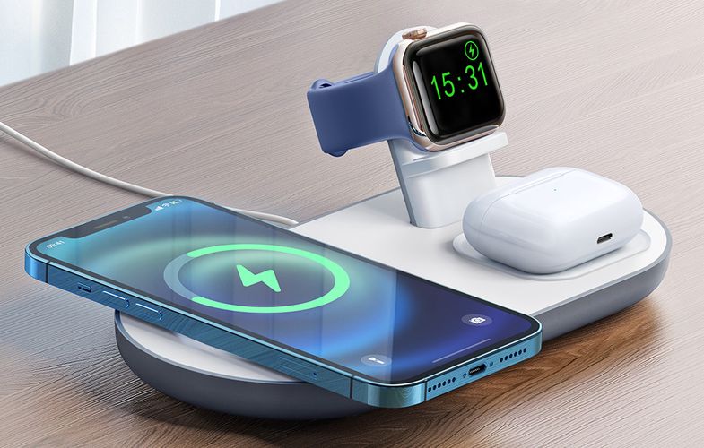 Wireless Charger Mcdodo CH-7061 3 in 1 15W (mobile/TWS/Apple watch) (black), Mcdodo CH-7061