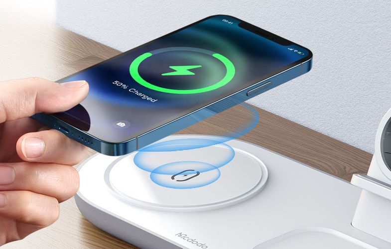 Wireless Charger Mcdodo CH-7062 3 in 1 15W (mobile/TWS/Apple watch) (white), Mcdodo CH-7062