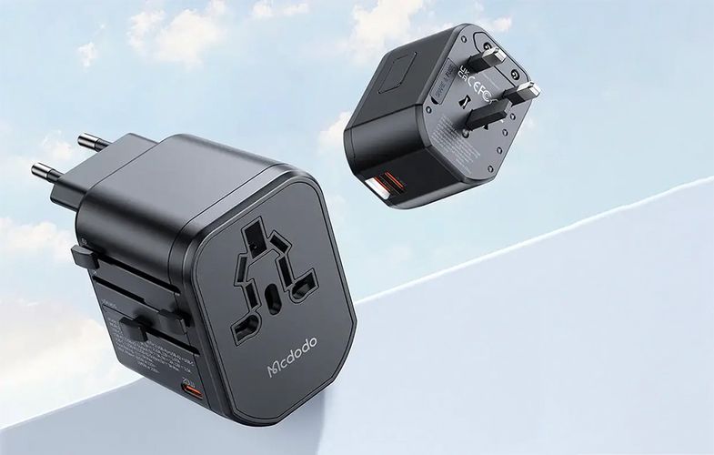 Universal wall charger Mcdodo EU/US/AU/UK CP-3471, PD 20W (black), Mcdodo CP-3471