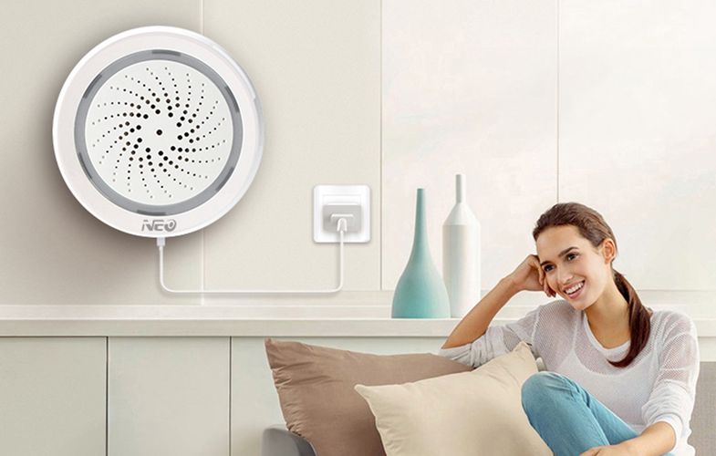 NEO NAS-AB02W Smart Alarm Siren, 100dB, WiFi TUYA, Neo NAS-AB02W