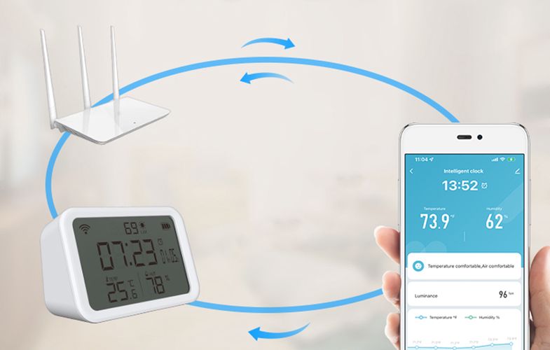 NEO NAS-CW01W Smart Temperature and Humidity Sensor, WiFi TUYA, Neo NAS-CW01W