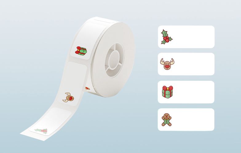 Thermal labels Niimbot stickers  T 12x30mm 210 psc (Christmas), NIIMBOT T12*30-210CHRISTMAS