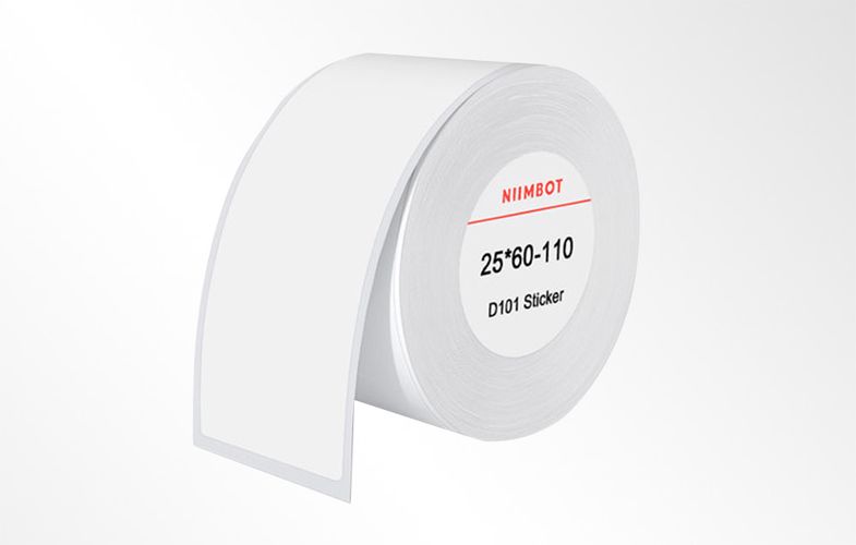 Thermal labels Niimbot stickers 25x60 mm, 110 pcs (White), NIIMBOT T25*60-110WHITE