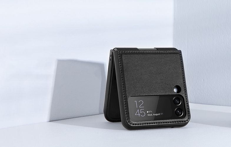 Case Nillkin Qin Leather Pro for SAMSUNG Z Flip 4 5G (black), Nillkin 6902048248007