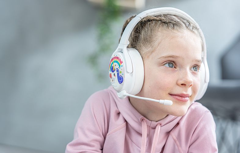 Wireless headphones for kids  Buddyphones Cosmos Plus ANC (White), BuddyPhones BT-BP-COSMOSP-WHITE