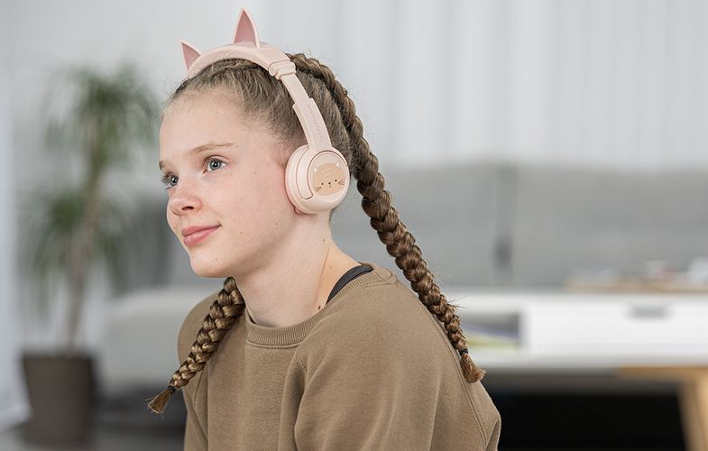 Wireless headphones for kids Buddyphones Play Ears Plus cat (Pink), BuddyPhones BT-BP-PLAYP-EARS-CAT